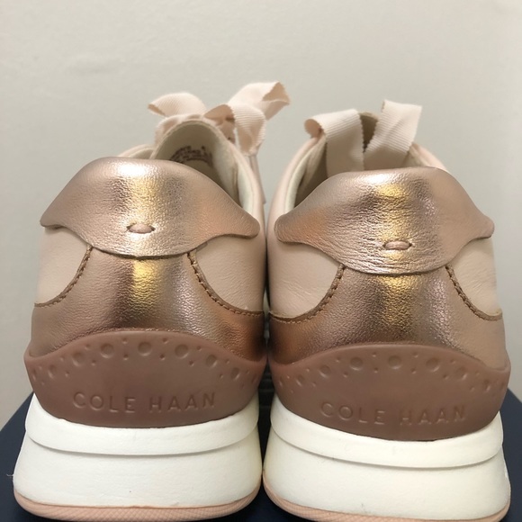 Cole Haan Women's GrandPrø Wedge Trainer Peach Rose Gold - Picture 8 of 15